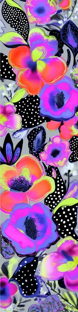 Free colorful bookmark with neon purple and yellow artwork